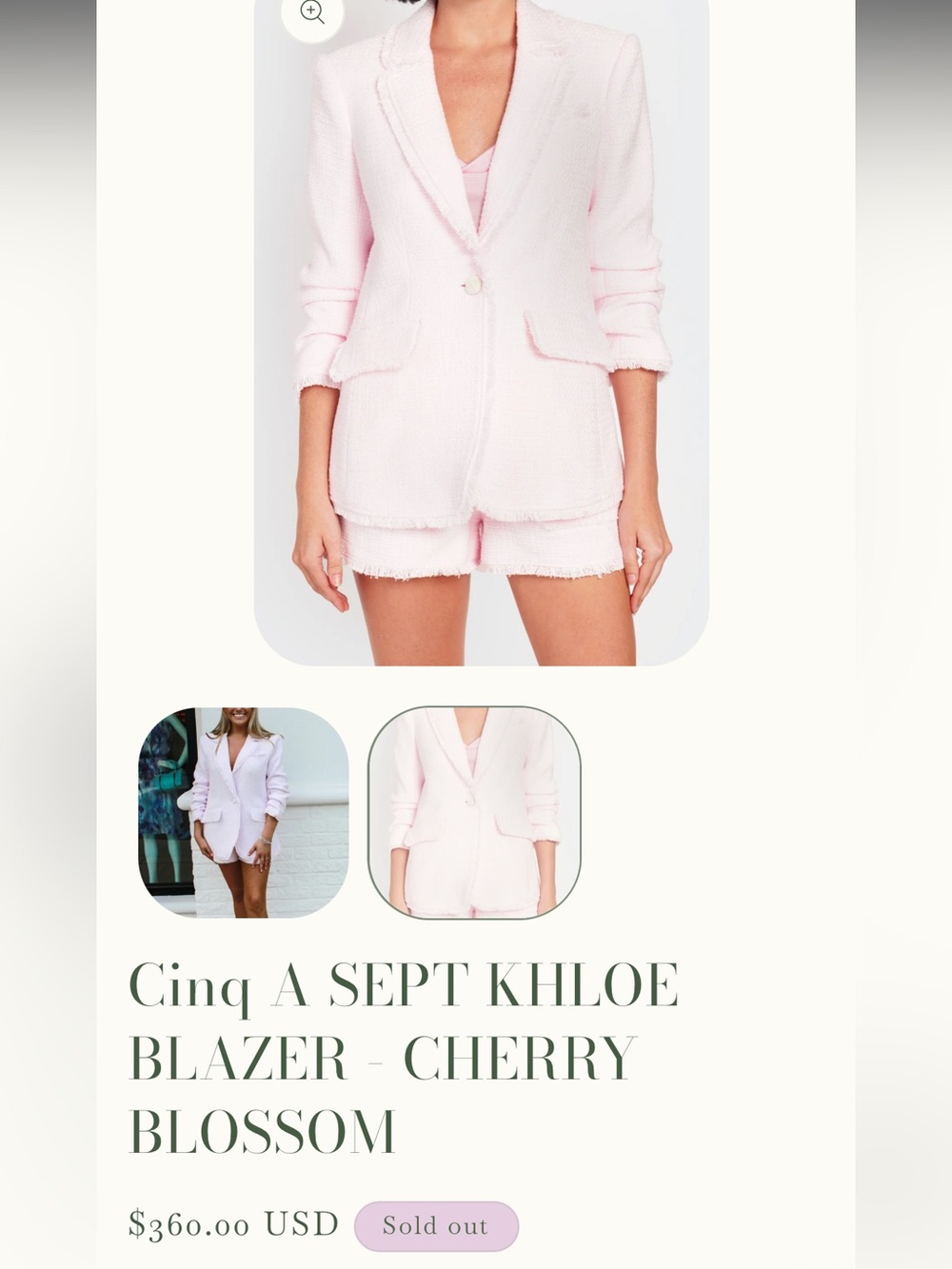 Elie Tahari Pink Bouclé Blazer & Shorts Suit Set Sz 10 (Cinq à Sept Khloe Dupe) - Picture 15 of 15
